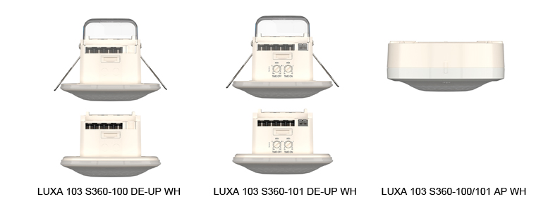 LUXA 103 S360-100 DE-UP WH  LUXA 103 S360-101 DE-UP WH  LUXA 103 S360-100/101 AP WH